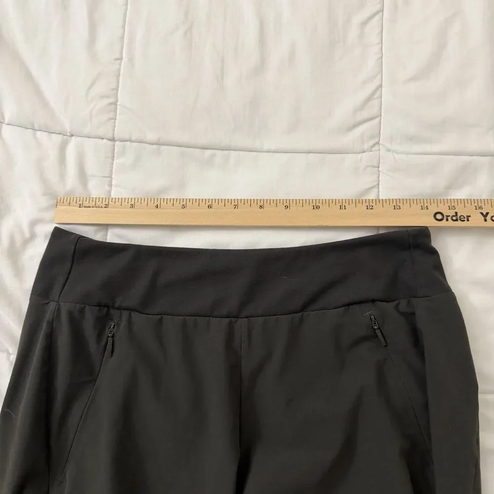 Athleta Soho‎ Jogger Pants Womens 6 Tall Black Olive High-Rise Gym Pull-on 6T